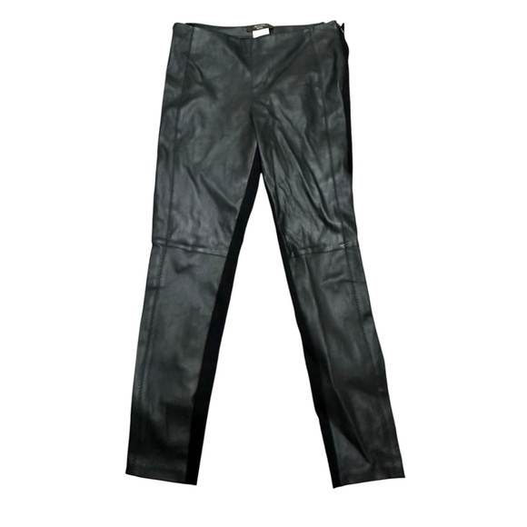 Weekend Max Mara lamb leather ponte pants leggings 10 - Picture 1 of 7